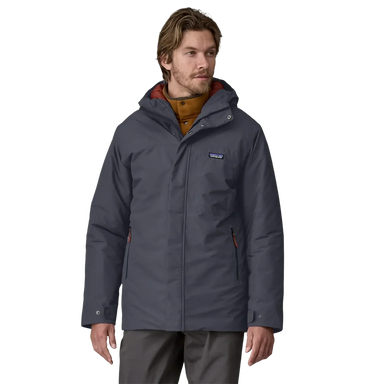 Patagonia Men's Windshadow Parka in Smolder Blue, front view on model 
