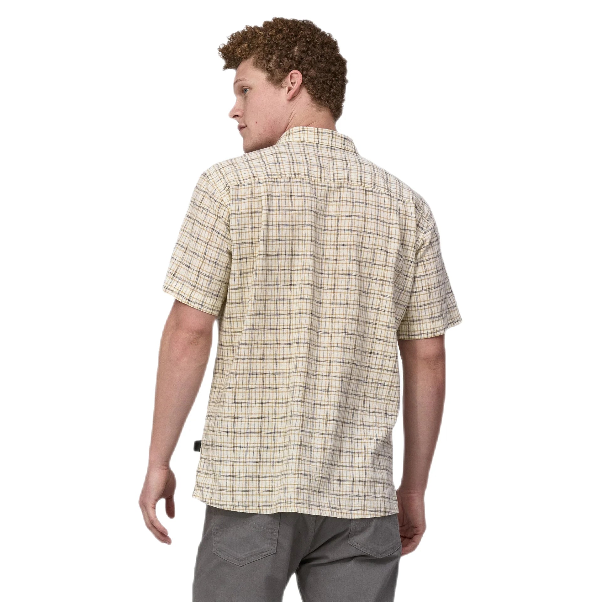 Patagonia Men's Back Step Shirt Renewal: Birch White Model Back