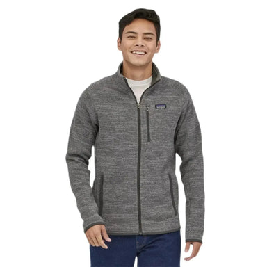 Patagonia Men's Better Sweater® Fleece Jacket shown on model in Nickel color option. Front view.