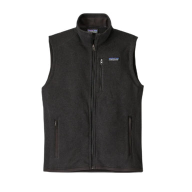 Patagonia Men's Better Sweater® Fleece Vest  shown in the Black color option. Front view.