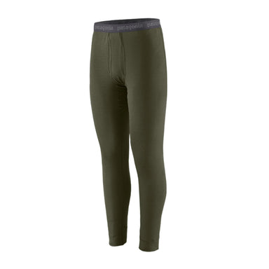 patagonia mens capiline thermal weight bottoms in pine needle green full view