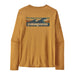 Patagonia M's Long-Sleeved Capilene Cool Daily Graphic Shirt Pufferfish Gold Flat Back