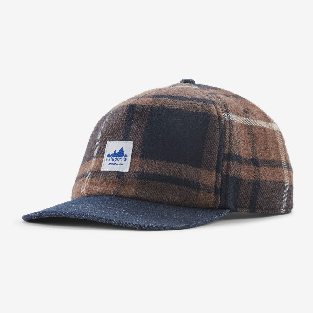 Patagonia Canvas Range Cap shown in the Outdoor: Molasses Brown color option.