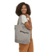 Patagonia Recycled Market Tote, Fitz Roy Forge Grey, side view on model