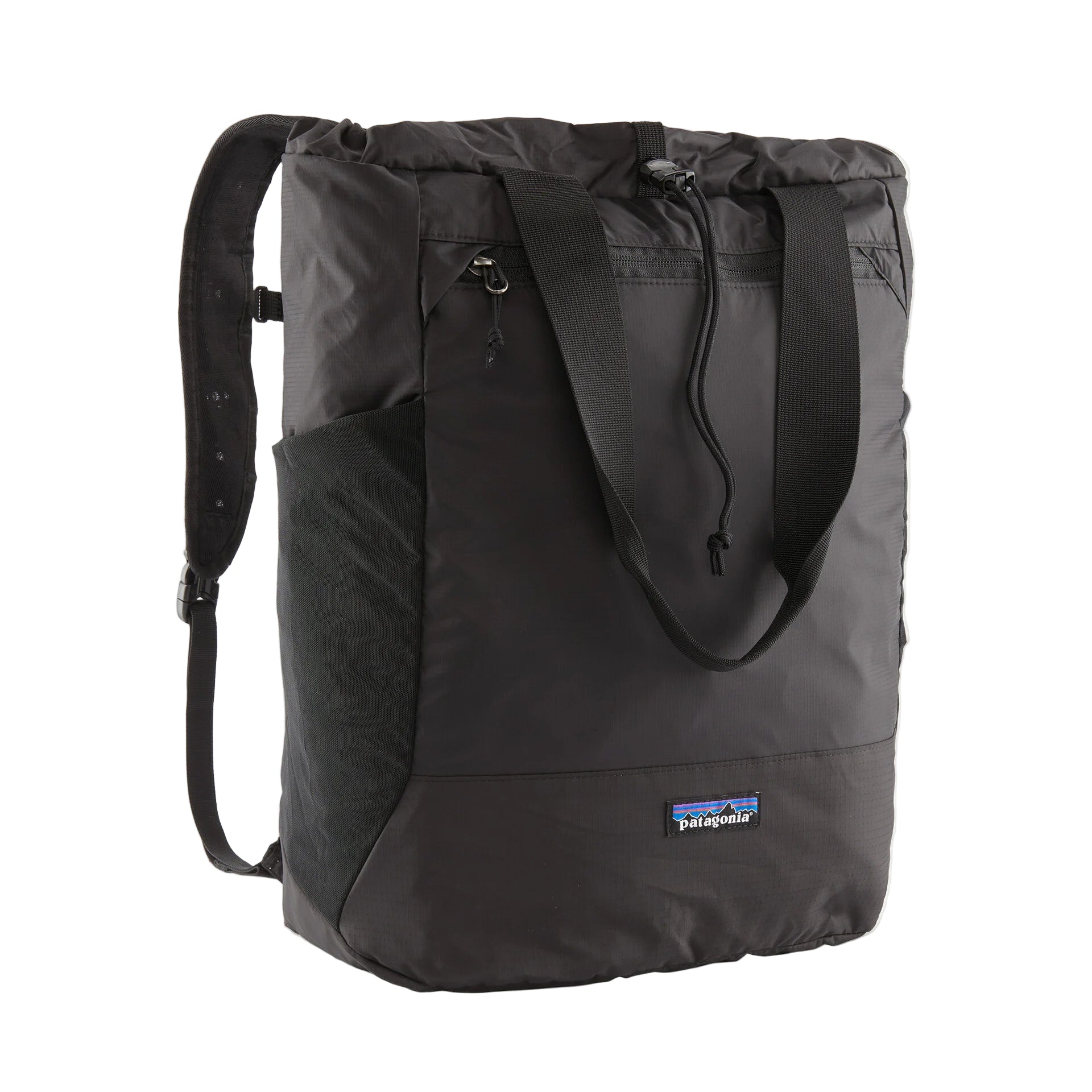 Patagonia Terravia Tote Pack 24L in Black, front view 