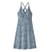 Patagonia W's Amber Dawn Dress, Channeling Sping Light Plume Grey, front view flat 