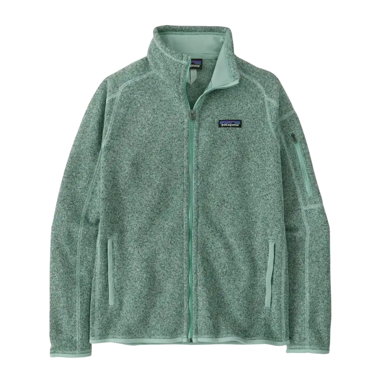 Patagonia Women's Better Sweater® Fleece Jacket in Thin Ice, front view flat