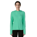Patagonia Women's Capilene® Cool Sun Hoody - Peak Visions in Aqua Stone Teal X Dye, front view on model