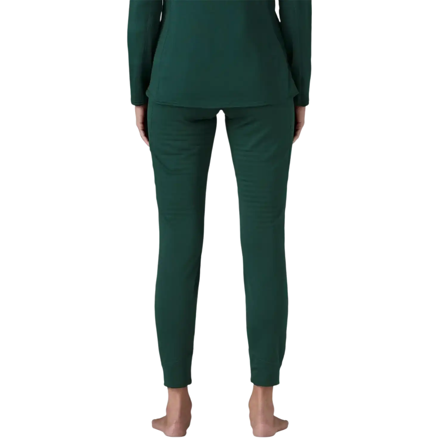 Patagonia Women's Capilene® Thermal Weight Bottoms in Cascade Green, back view on model