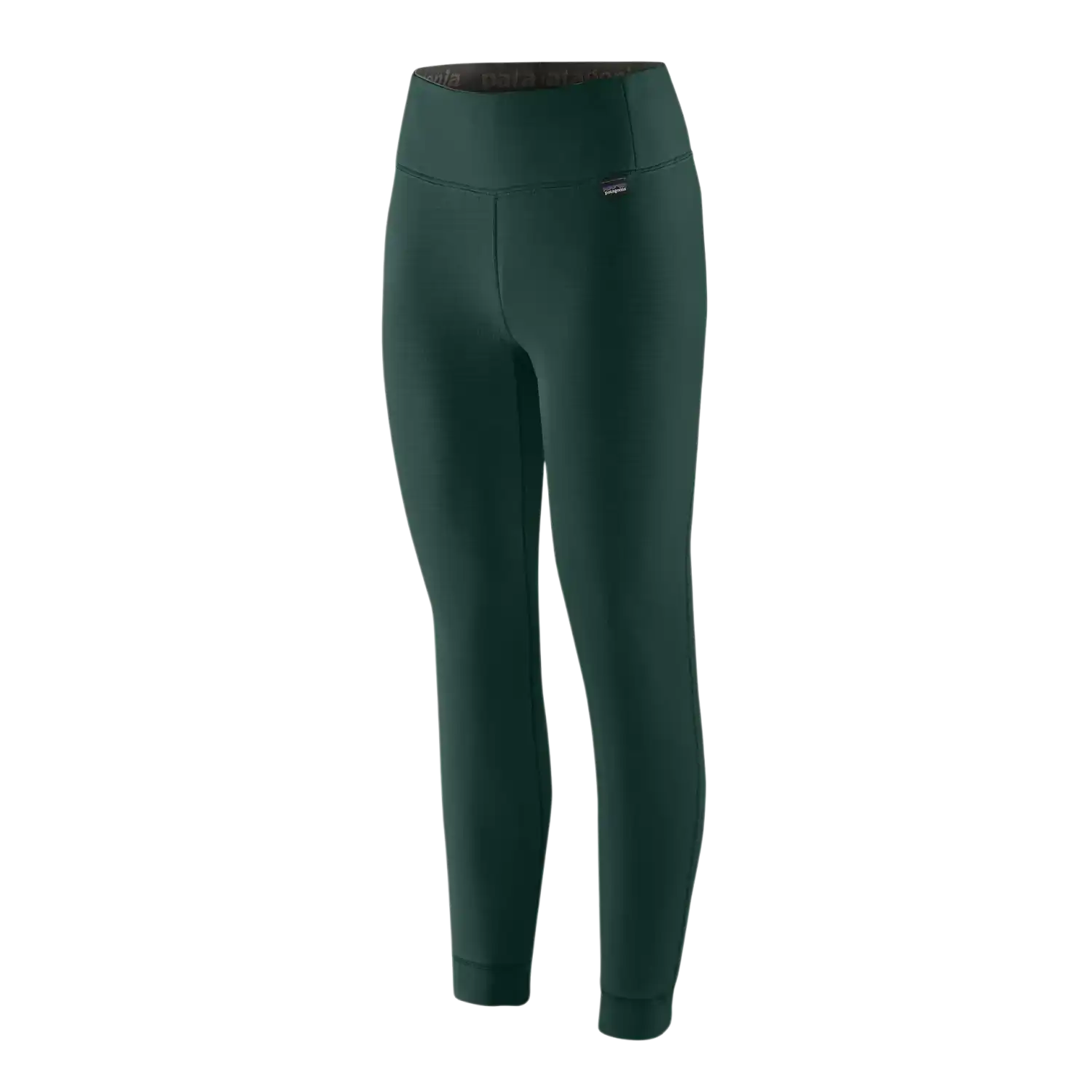 Patagonia Women's Capilene® Thermal Weight Bottoms in Cascade Green, front view flat