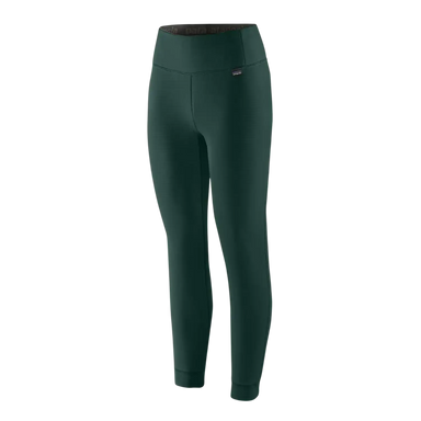 Patagonia Women's Capilene® Thermal Weight Bottoms in Cascade Green, front view flat