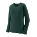 Patagonia Women's Capilene® Thermal Weight Crewneck in Cascade Green, front view flat