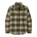 Patagonia W's Fjord Flannel Shirt, Cascade Pine Needle, front view flat