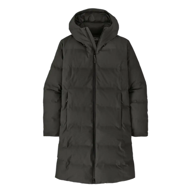 Patagonia Women's Jackson Glacier Parka in Black, front view flat