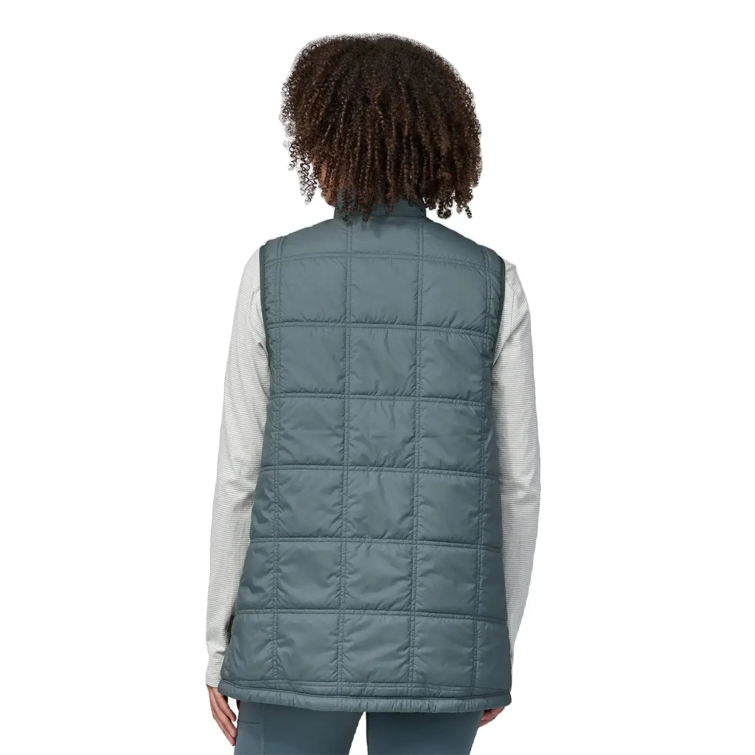 Patagonia W's Lost Canyon Vest, Noueveau Green, back view on model