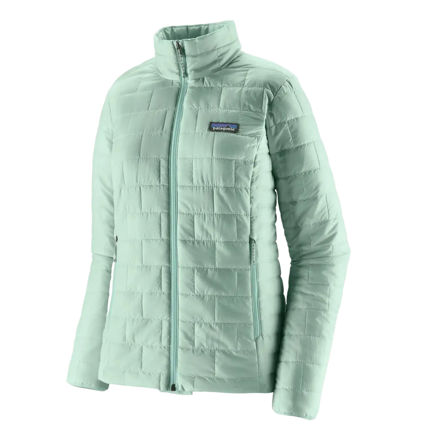 Patagonia Women's Nano Puff® Jacket in Thin Ice, front view flat