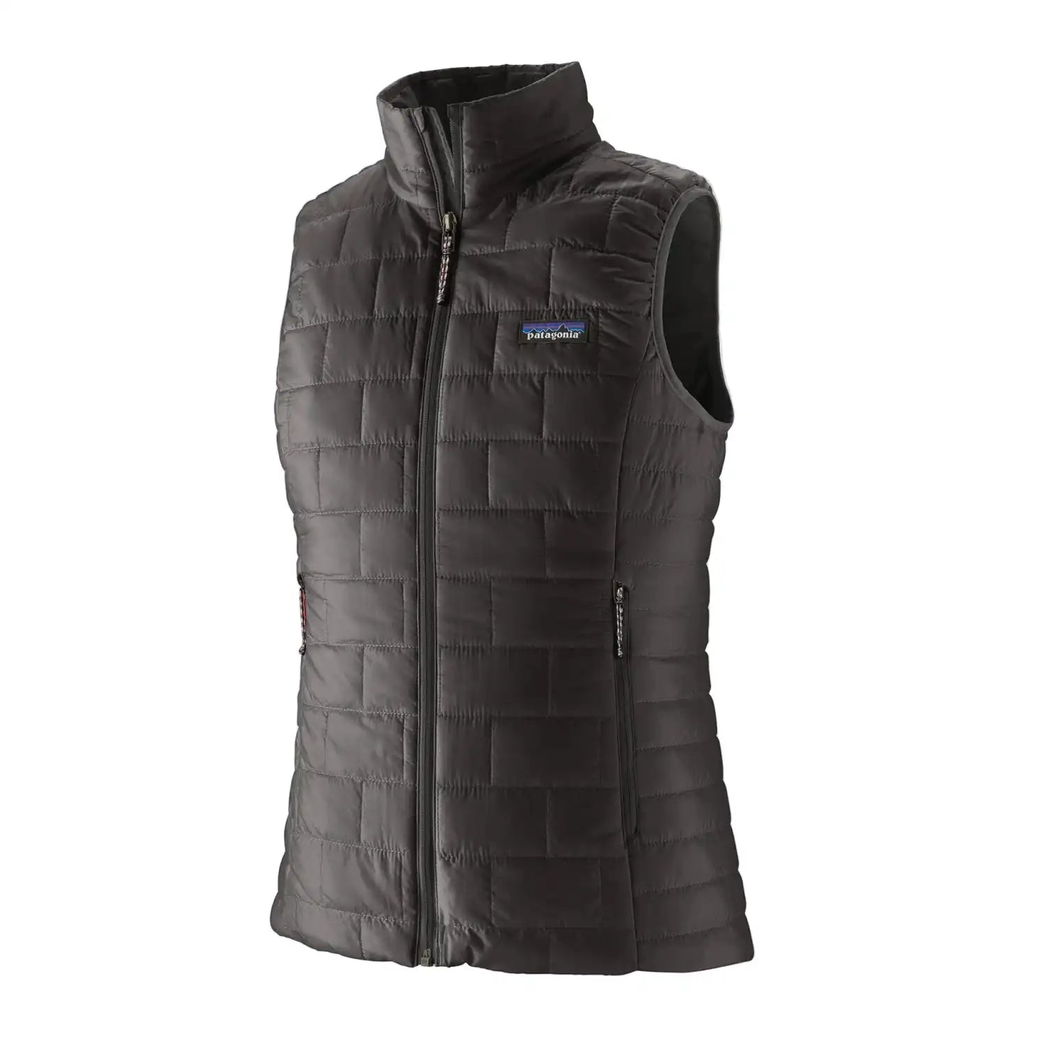 Patagonia Women's Nano Puff® Vest in black, flat front view