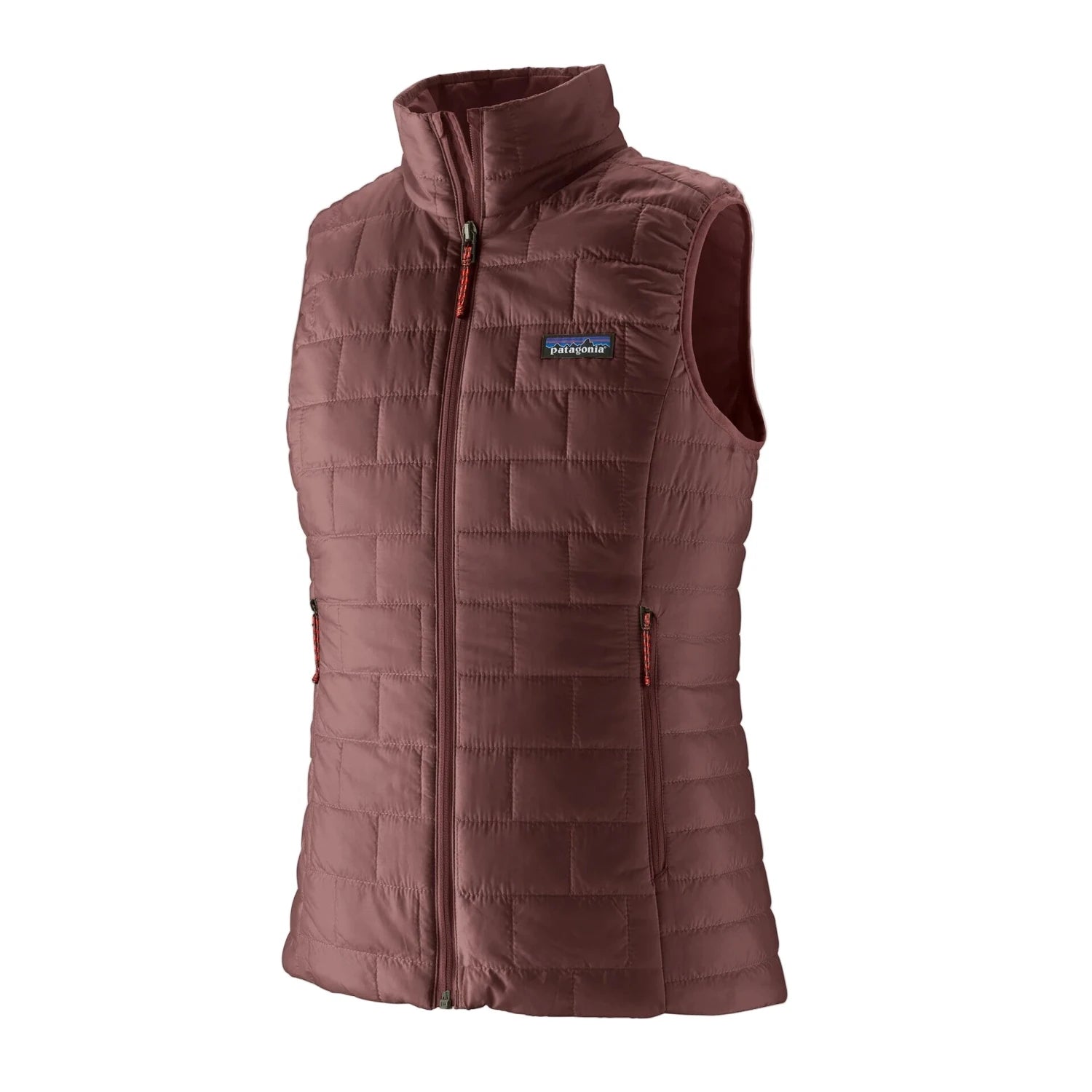 Patagonia Women's Nano Puff® Vest in Dark Ruby, front view flat