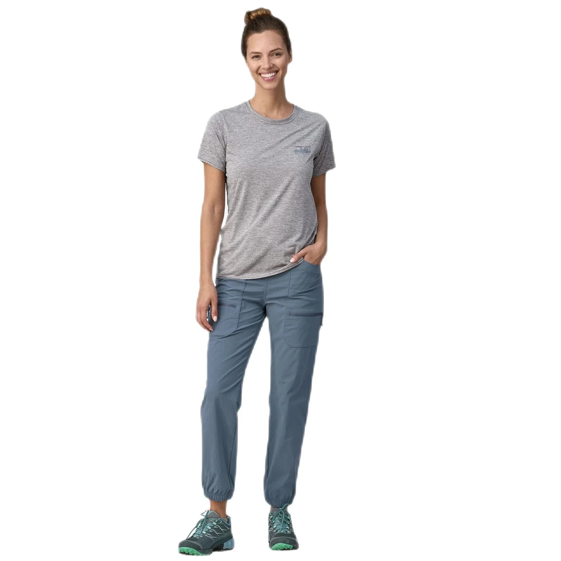 Patagonia W's Quandary Joggers, Utility Blue,  front view on model