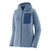 Patagonia Women's R1® Air Fleece Full-Zip Hoody in Branacle Blue, front view flat