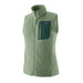 Patagonia Women's R1® Air Fleece Vest in Ellwood Green, front view flat
