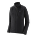 Patagonia Women's R1® Fleece Jacket in Black, front view on flat