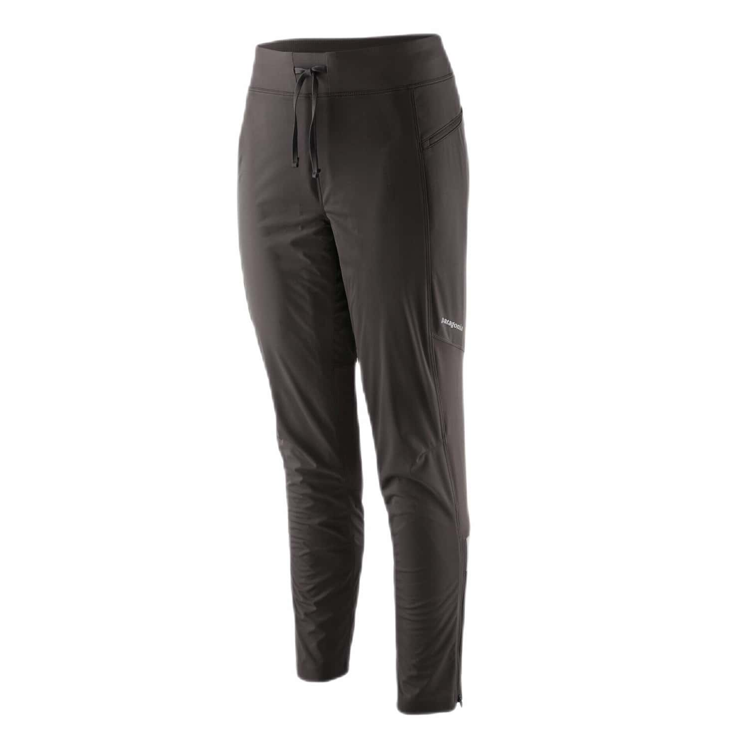 Patagonia W's Wind Shield Pants, Black, front view flat