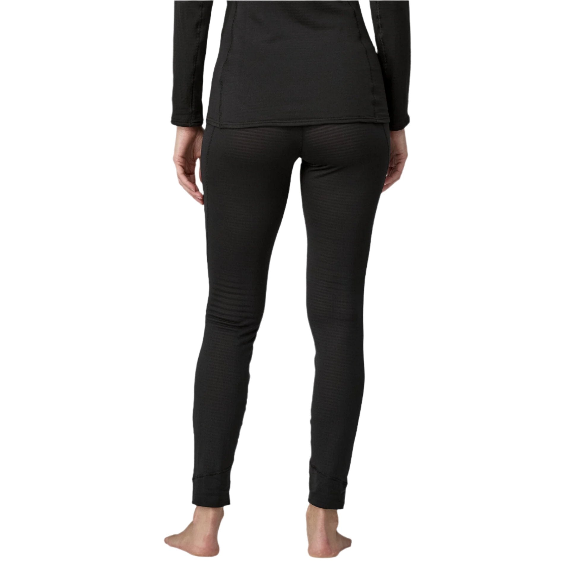 patagonia womens capiline thermal weight bottoms in black back model view