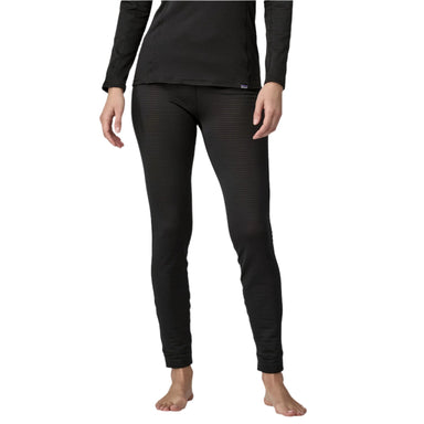 patagonia womens capilene thermal weight bottoms in black front model view