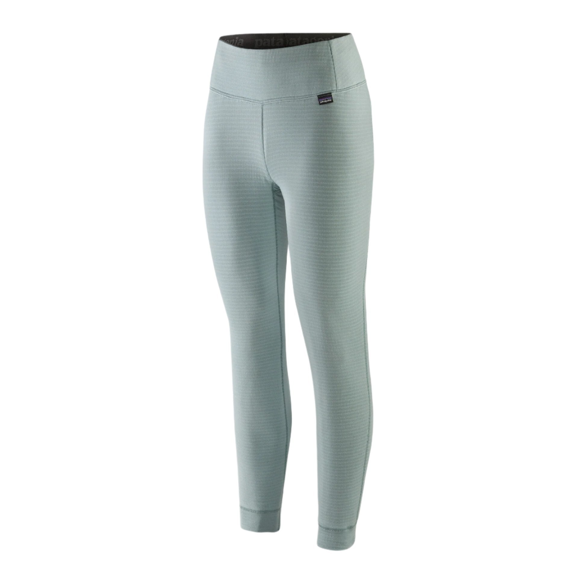 patagonia womens capiline thermal weight bottoms in thermal blue front flat view