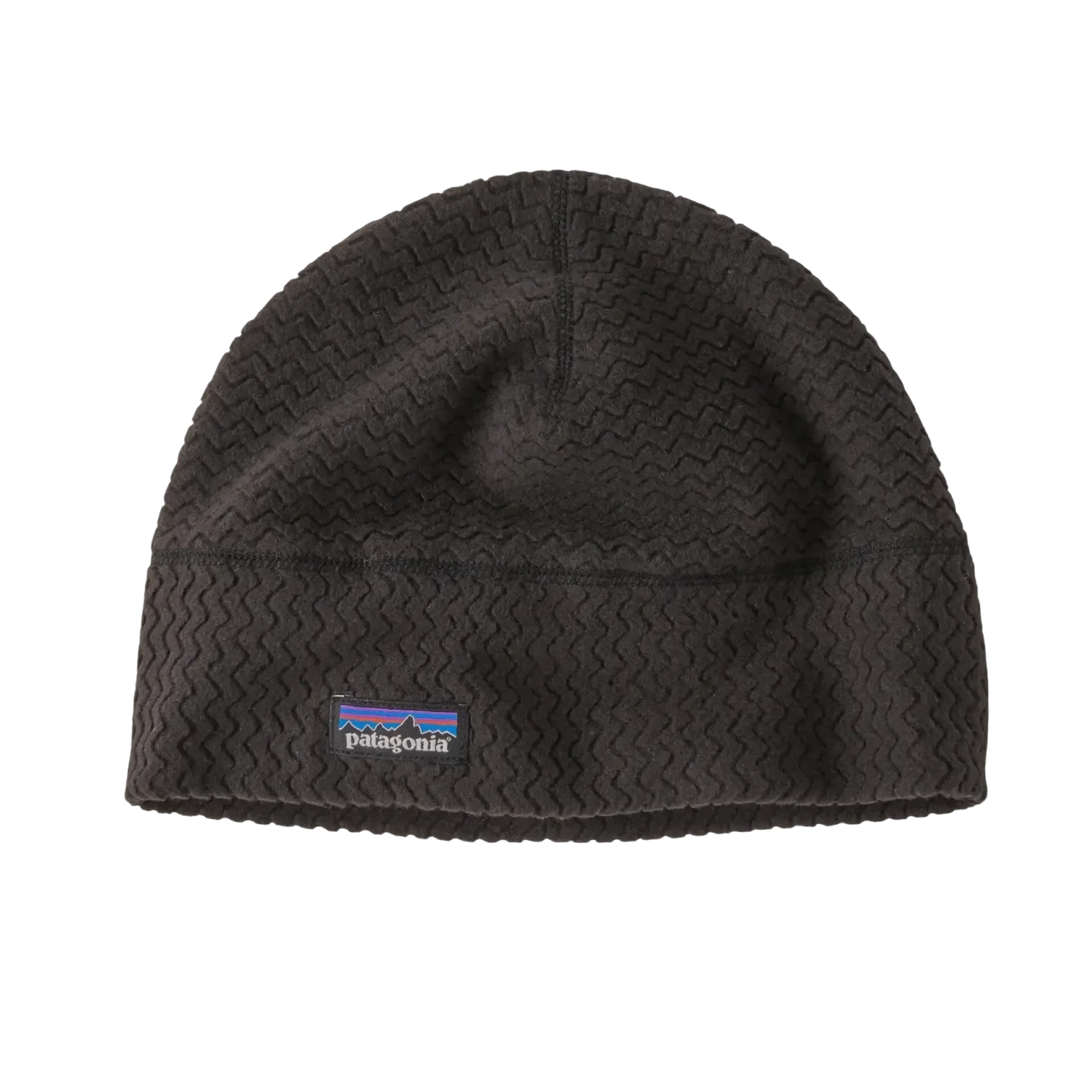 Black beanie with Patagonia logo 