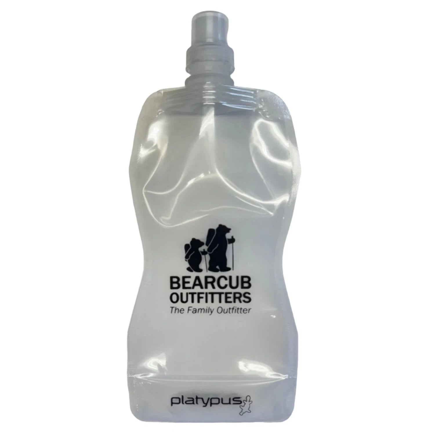 platypus soft water bottle .5 liter with Bearcub Outfitters Logo flat front