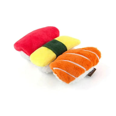 P.L.A.Y. Spots's Sushi Dog Toy, top view.