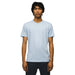 prAna M's Crew T-Shirt, Crescent Bay Heather, front view on model