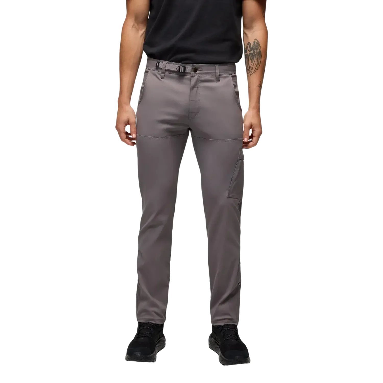 Prana Men's Stretch Zion™ Straight Pant in Pewter, front view on model 