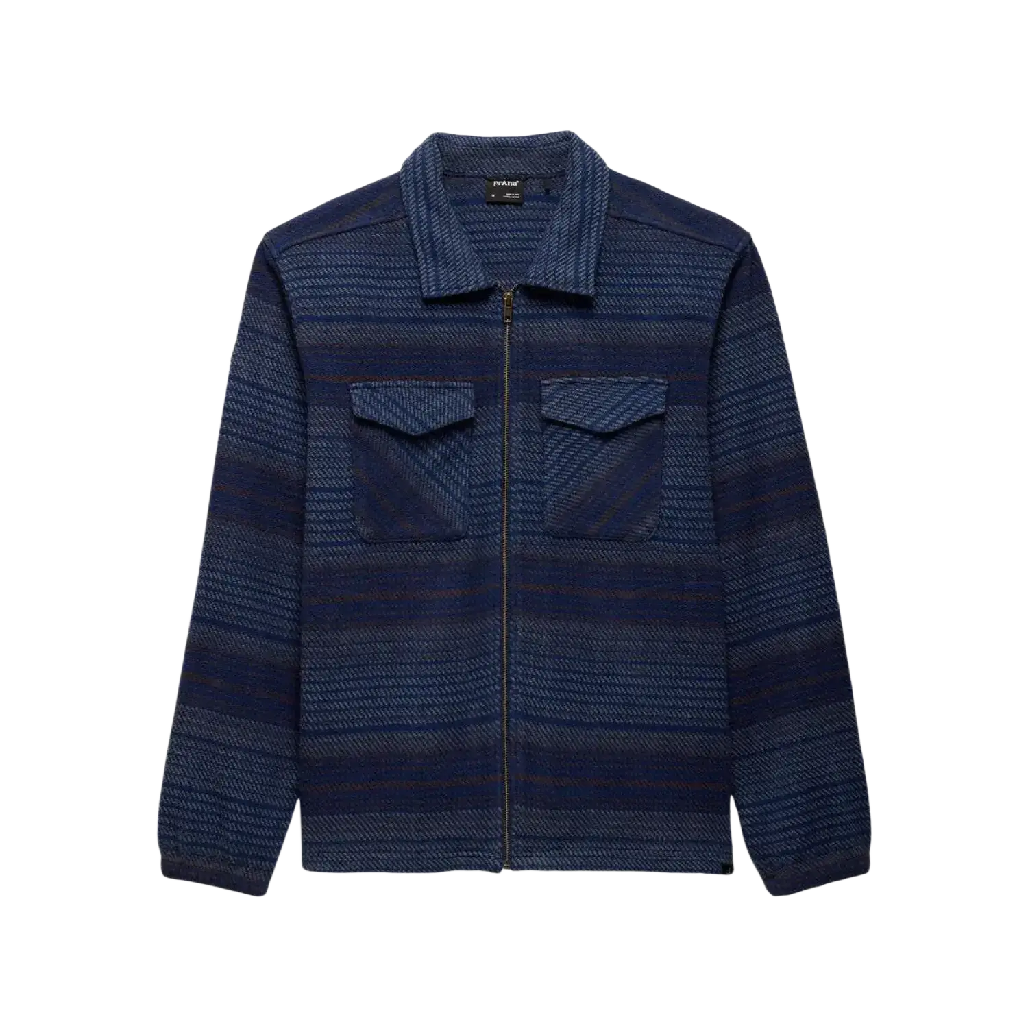 Prana Men's Heritage Zip Flannel, flat lay