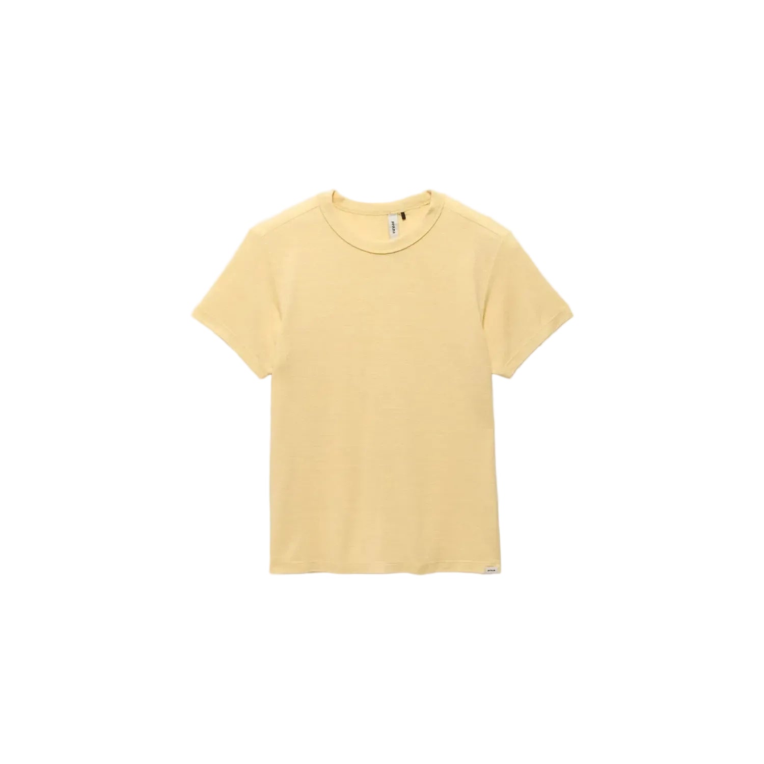 Prana Women's Cozy Up Short Sleeve Crew in Vanilla Bean, front view flat
