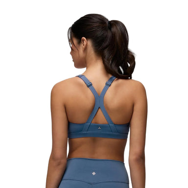 Prana Women's Luxara™ SwiftMove Bra in Bluff Bra, back view on model 