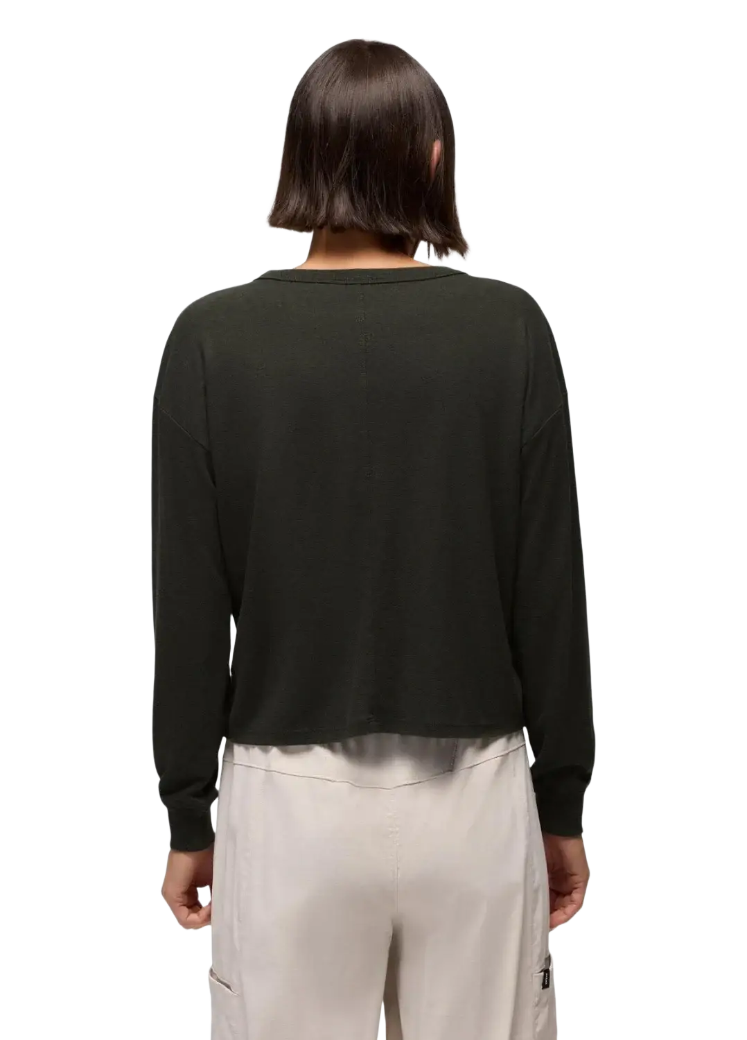 Prana Women's Cozy Up Long Sleeve Crew, back view