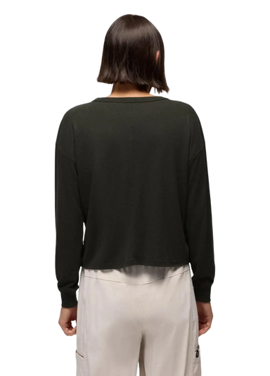 Prana Women's Cozy Up Long Sleeve Crew, back view