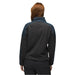 prana women's peak fleece snap up in charcoal stormy night back model view