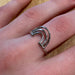 Pura Vida Chasing Rainbows Ring in Silver, on model 