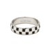 Pura Vida Checkerboard Ring in silver, front view