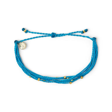 Pura Vida gold malibu bracelet in neon blue