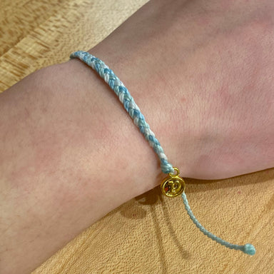 Pura Vida Mini Braided Bracelet in Cool & Sweet, view on model 