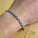Pura Vida Mini Braided Bracelet in Pinky Promise, view on model