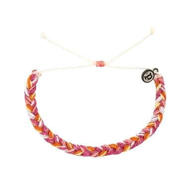 Pura Vida Multi Braided Bracelet in daiquiri, front view
