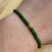 Pura Vida Solid Cabrillo Stretch Bracelet in olive, view on model 