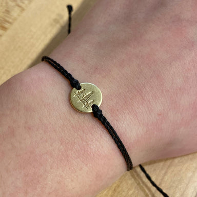 Pura Vida Wander Bracelet in Black Gold, view on model 