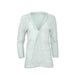 Purnell Women's Heathered Flax Blend Knit Cardigan shown in the Natural color option.